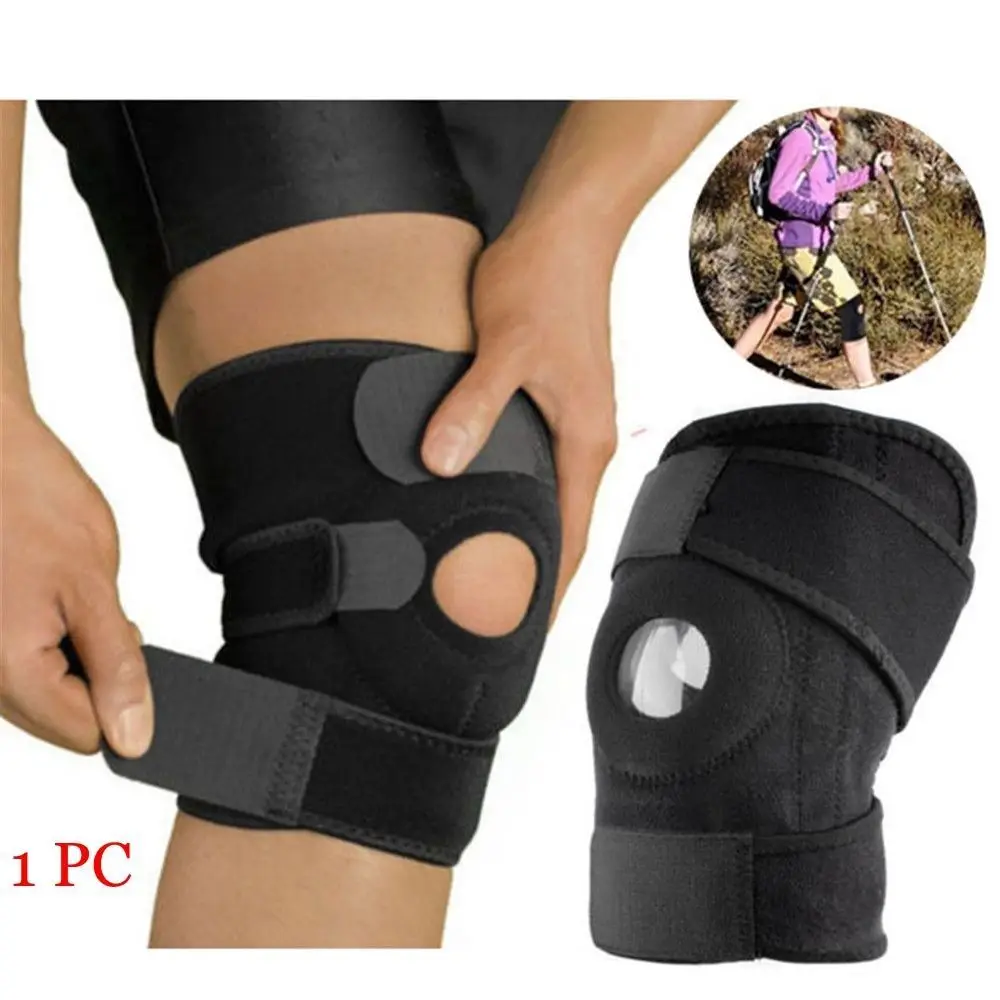 

Sports Black Knee Patella Support Brace Adjustable Sleeve Wrap Cap Stabilizer