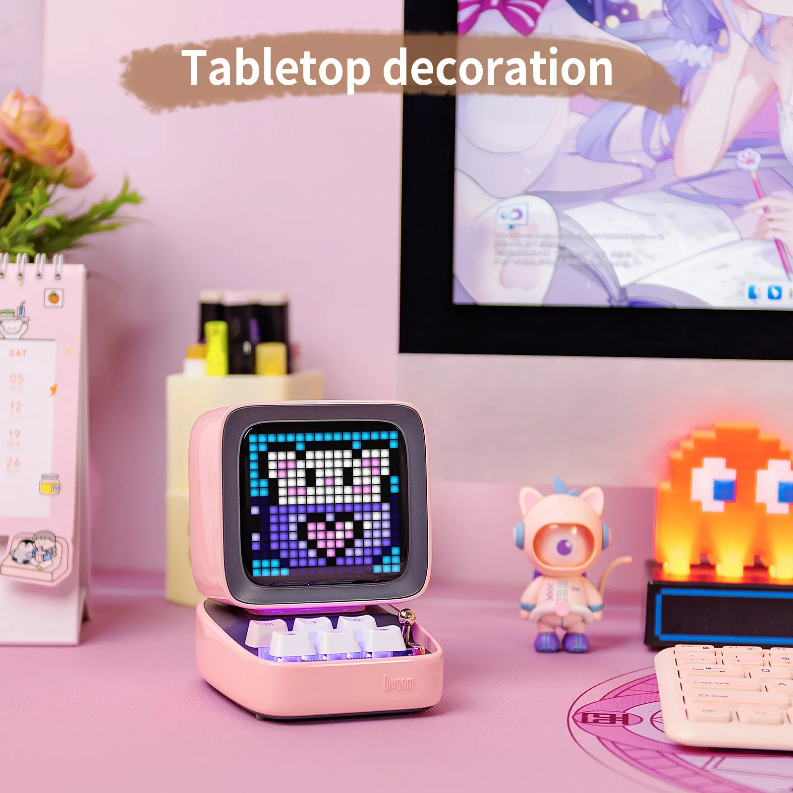 Bluetooth-динамик Divoom dot pixel Ditoo ретро мини-беспроводной сабвуфер маленький динамик