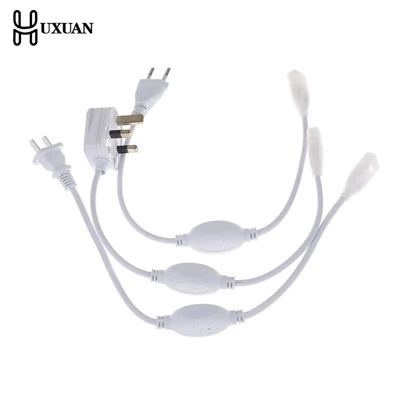 

220V High Voltage LED Strip Lights Connector Accessories Safe Free Welding Connector / Driving Plug With Switch EU /US/UK plug