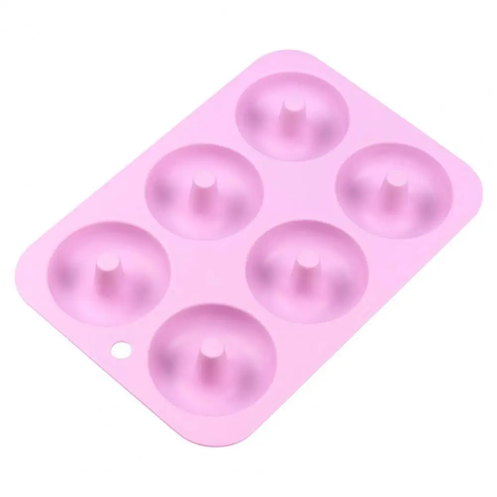 

Easy Release Donut Mold Easy Release 6 Grids Donut Mold Non-stick Silicone Bpa Free Heat Resistant for Baking Dishwasher Safe