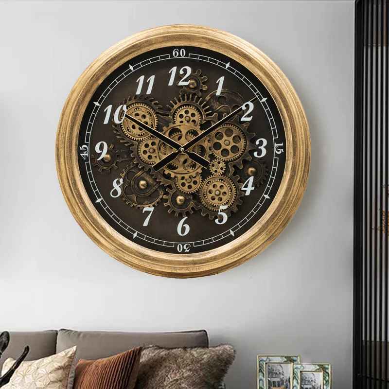 

Vintage Kitchen Wall Clock Digital Mechanism Hands Bedroom Unusual Silent Wall Clock Retro Horloge Murale Home Design YX50WC