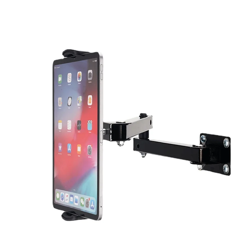 

Wall Mount Tablet Stand Long Arm Stretchable Cell Phone Wall Holder Adjustable Metal Wall iPad Stand for iPhone iPad 4-13 inches