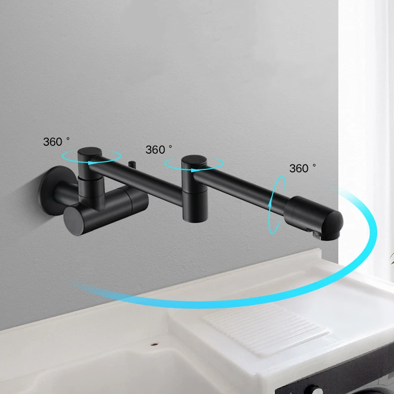 

Складной скрытый настенный кран для кухни, балкона, 360 дюйма