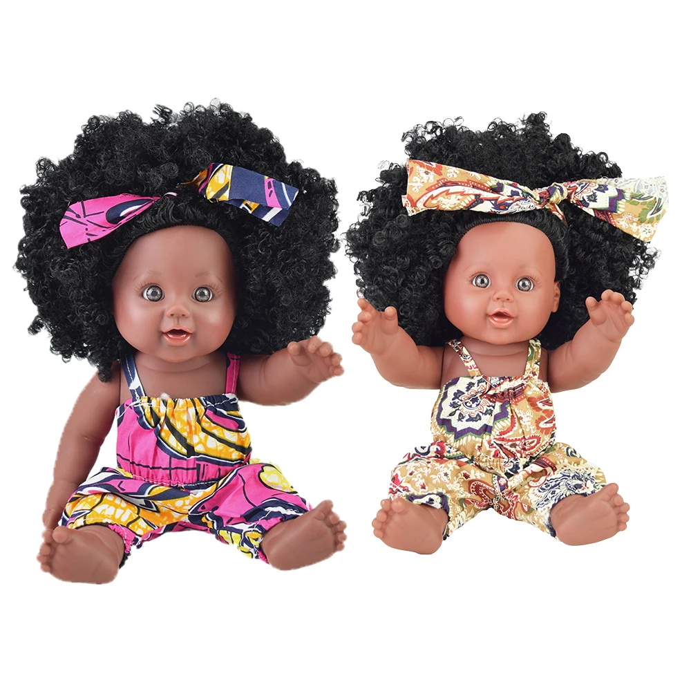 

Кукла американская черная длинная, Реалистичная кукла-реборн с длинными африканскими волосами, полностью силиконовая кукла, популярная ку...