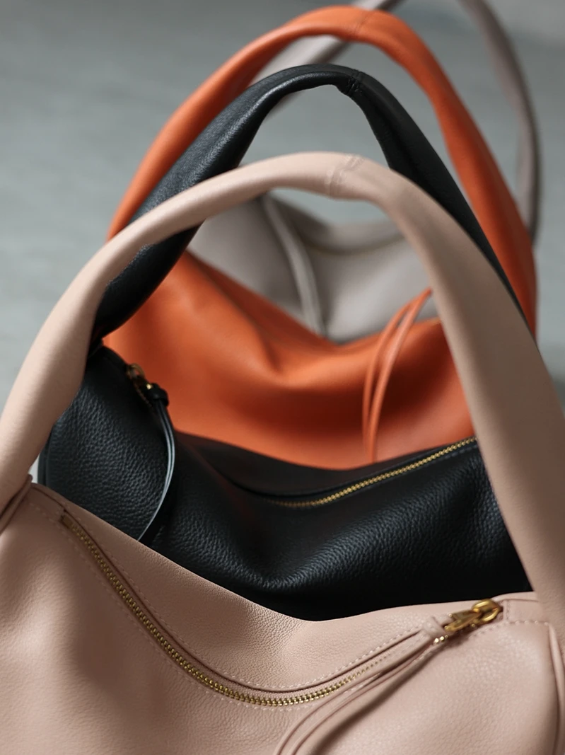 

Soft bags also have commuter style ~ ~ leather underarm bag high-grade pleated dumpling bag women Joker shoulder bag