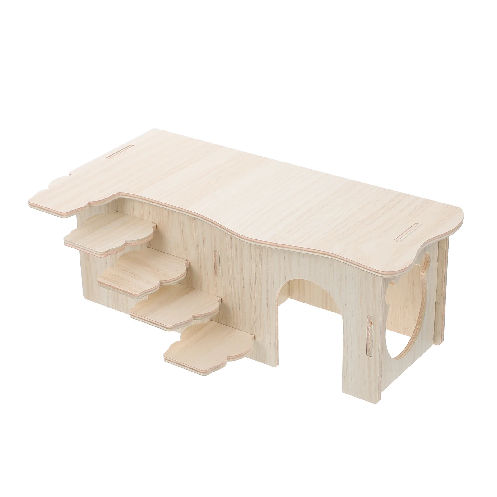 

Hamster House Wooden Toy Maze Supply Mouse Habitat Multifunctional Hideout Bite-resistant Nest