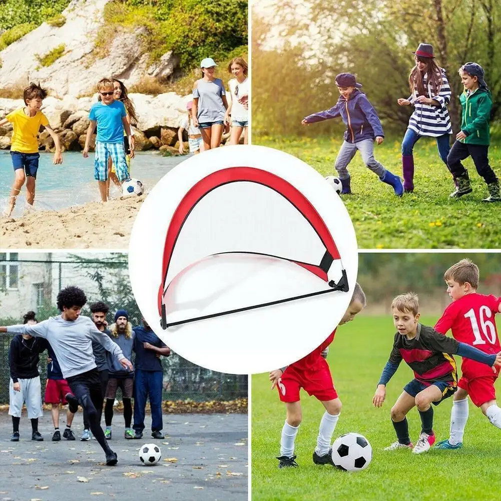 

5 Colors Soccer Football Goal Net Folding Training Outdoor Kids Toy Goal Net Indoor H4b6
