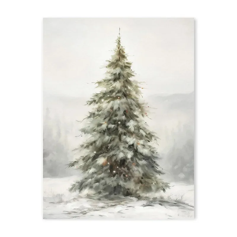 

Настенная живопись "Рождественская елка и Санта-Клаус"