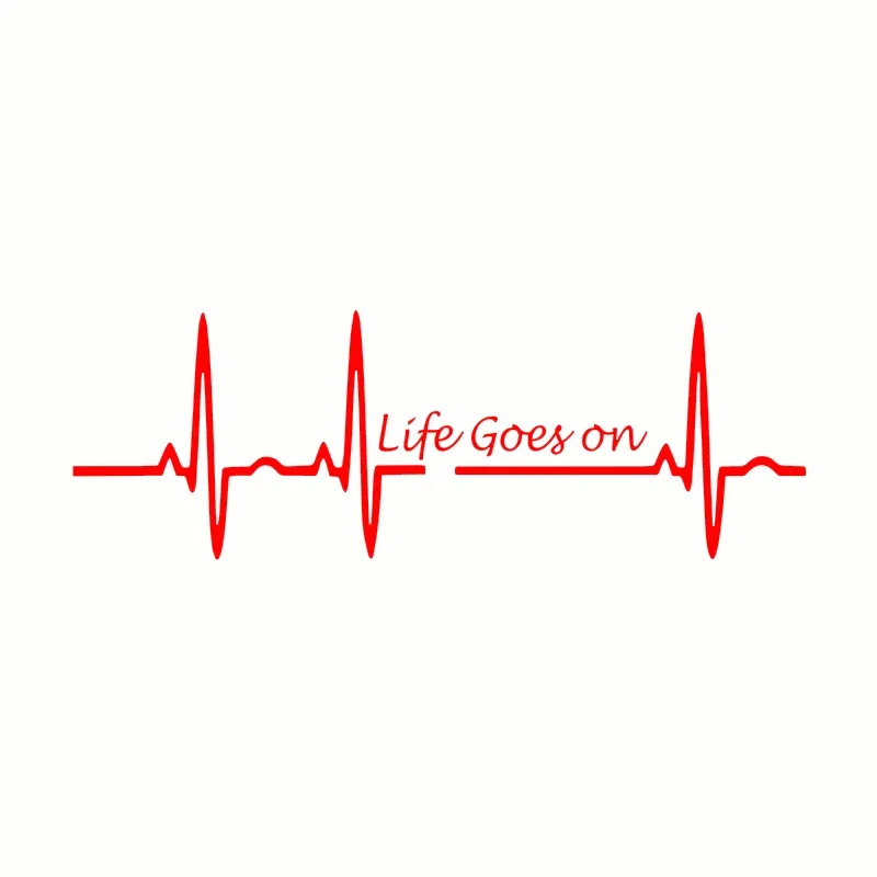 

Автомобильная наклейка 3D Heart Beat трекпад Life Goes On наклейки наклейки на автомобиль светоотражающий мотоцикл Стайлинг автомобиля, 17,5 см * 5,8 см