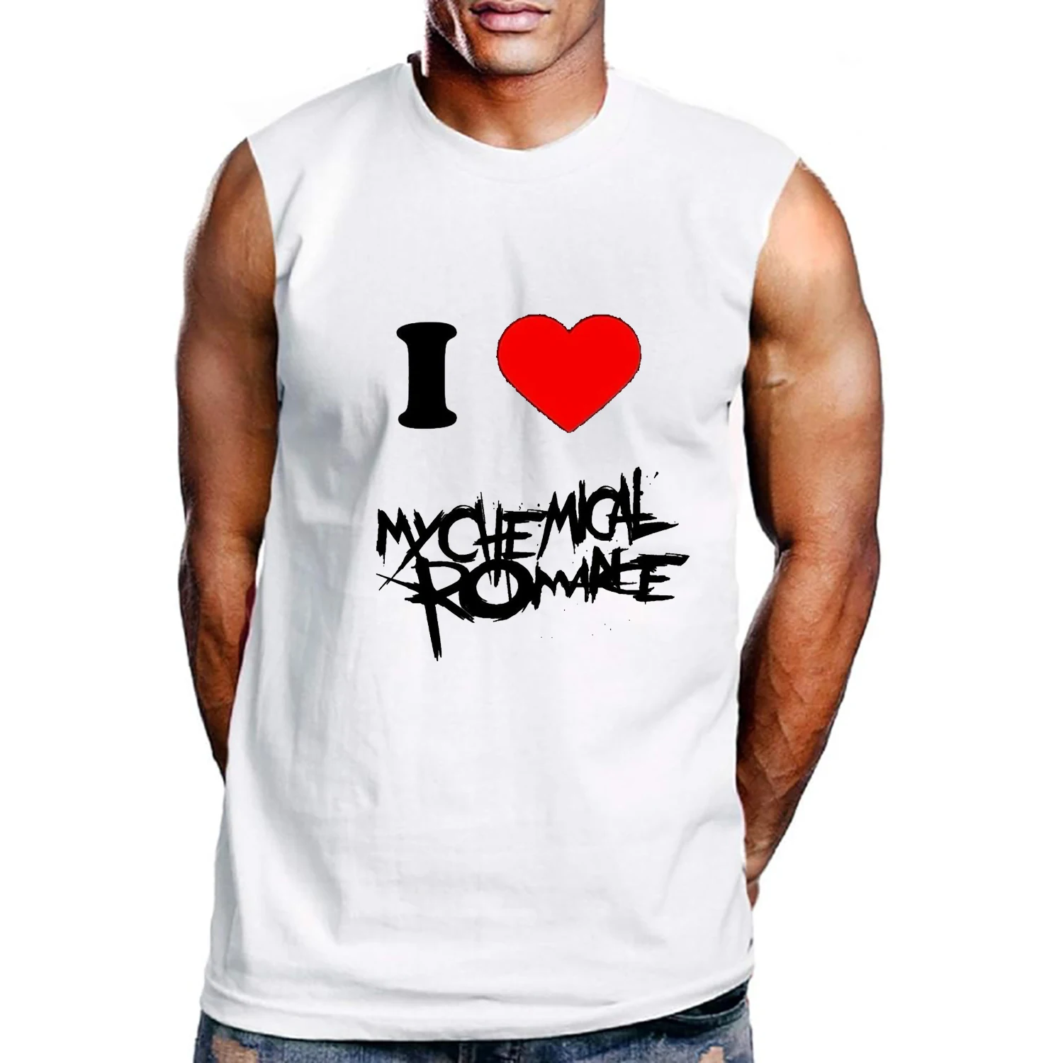 Мужская футболка без рукавов My Chemical в готическом стиле с металлической