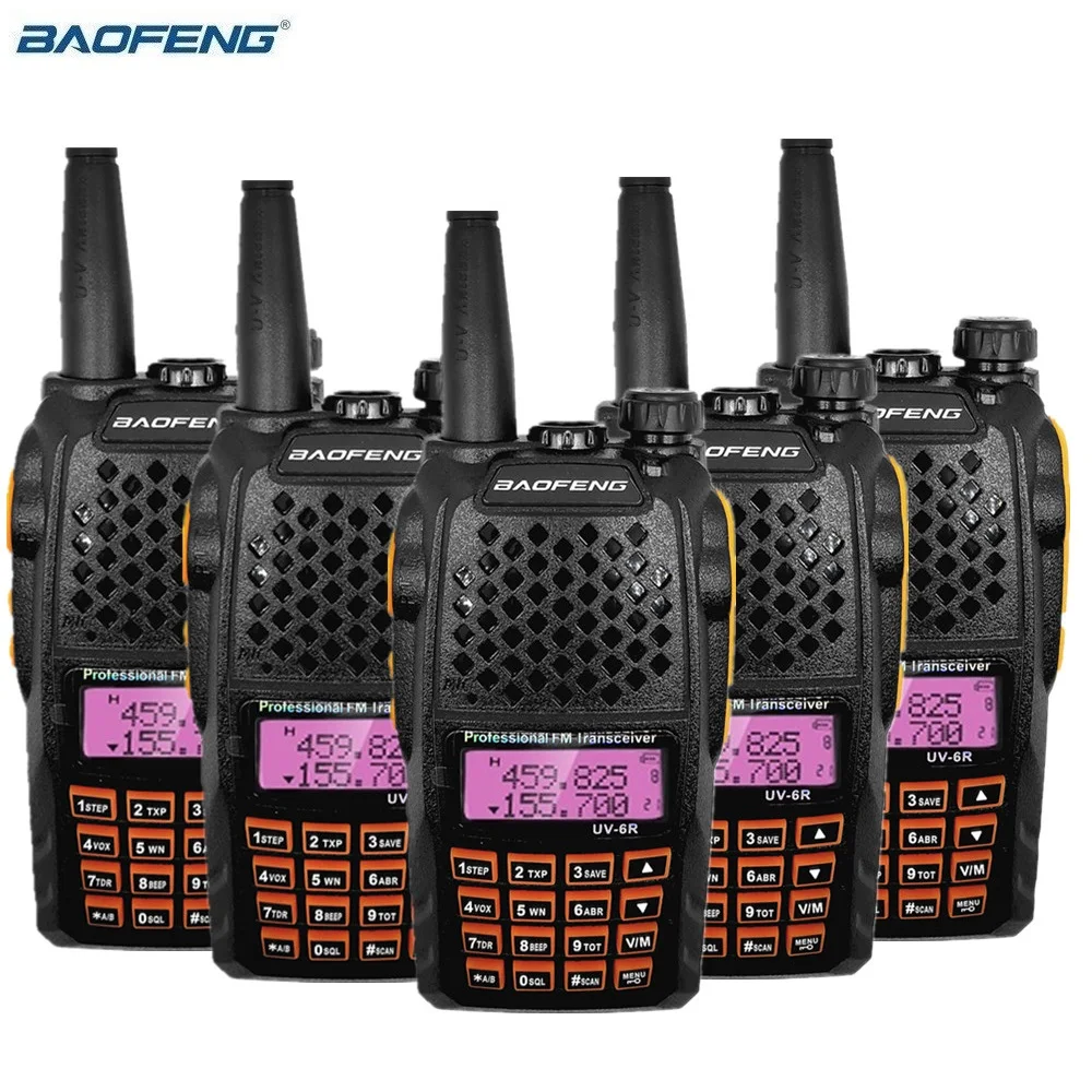 Baofeng UV-6R Walkie Talkie 15km High Power 7W Amateur Radio Station VHF UHF Ham Radio Scanner UV6R hf Transceiver uv 6r