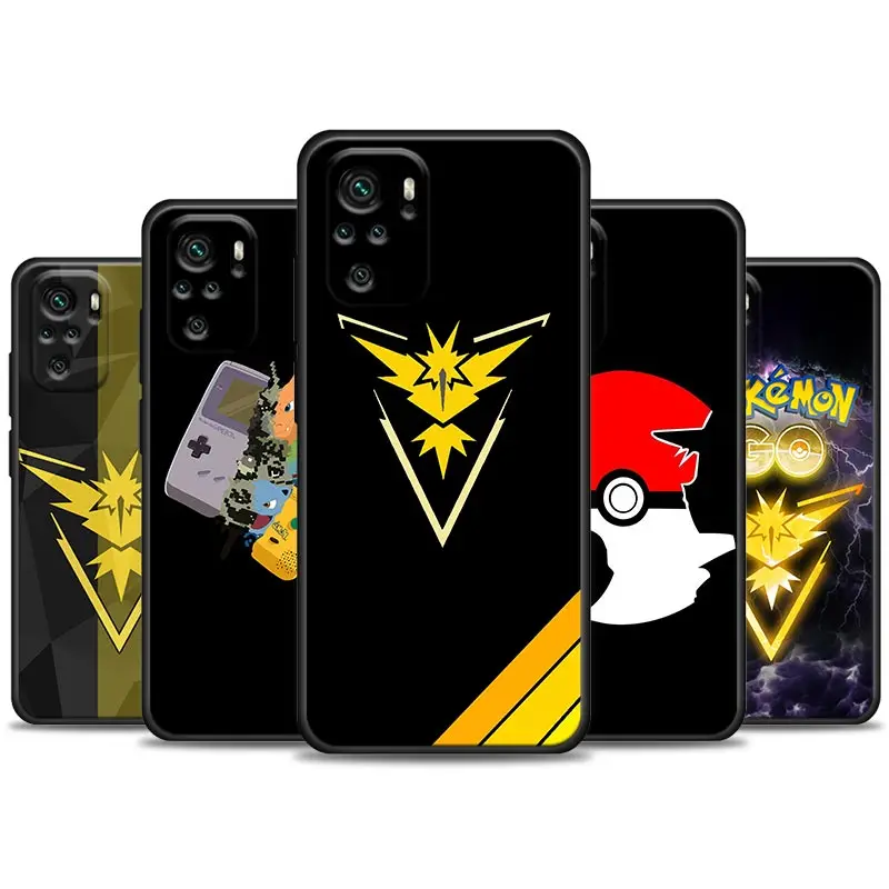

Phone Case for Redmi Note 10 11 11S 11E 7 8 8T 9 9S 9T Pro Plus 4G 5G Soft Silicone Case Cover Pokemon Go Pocket Monster
