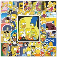 103050pcs cartoon the simpsons stickers for laptop water bottle phone case motorcycle waterproof cute kids sticker toys decals