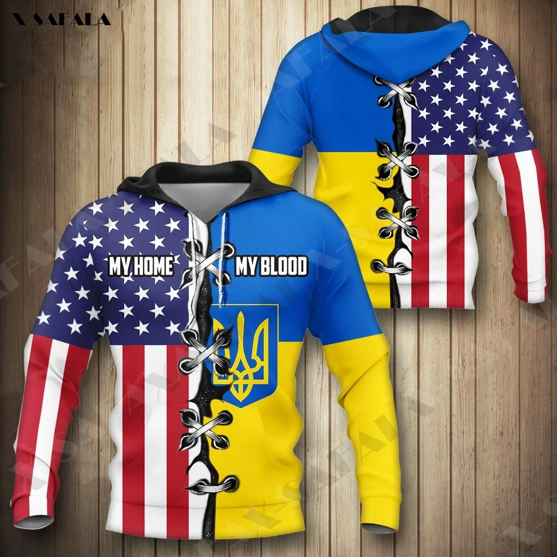 

Ukraine Migrant American Australia My Blood 3D Print Zipper Hoodie Men Pullover Sweatshirt Hooded Jersey Tracksuits Outwear Coa