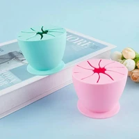 silicone desktop garbage collector vinyl handmade eco garbage container with suction cup storage ball card making accessories