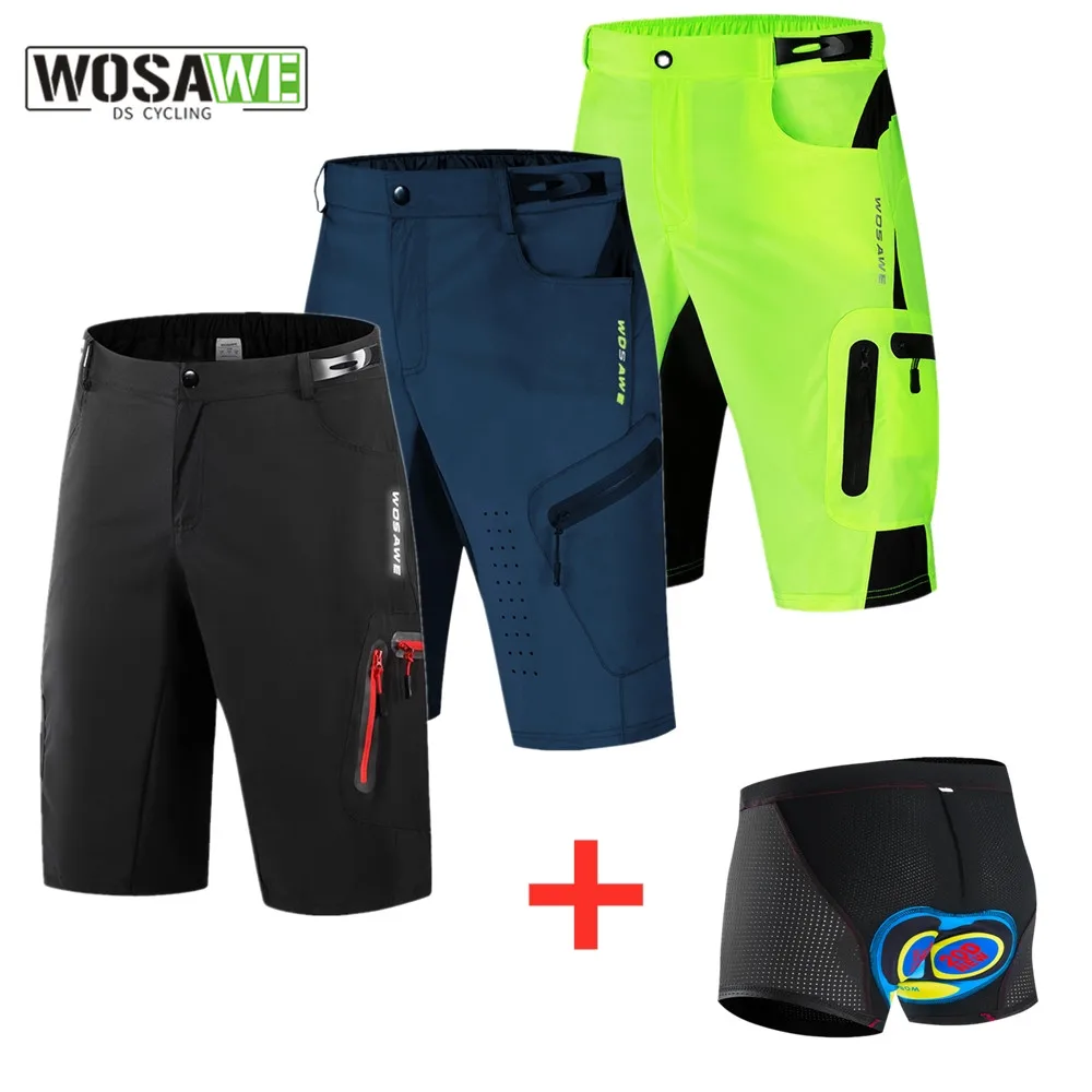 

WOSAWE MTB Shorts Mountain Bike Short Top Quality Dirt Bike Short Navy Blue Cycling Short Summer Breathable