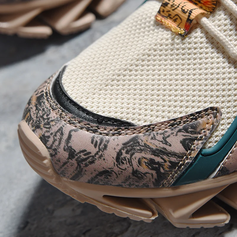 Fashion Men's Sports Shoes Luxury Blade Sole Camouflage Tennis Sports Shoes New Men's Casual Running Shoes Lightweight Anti-slip