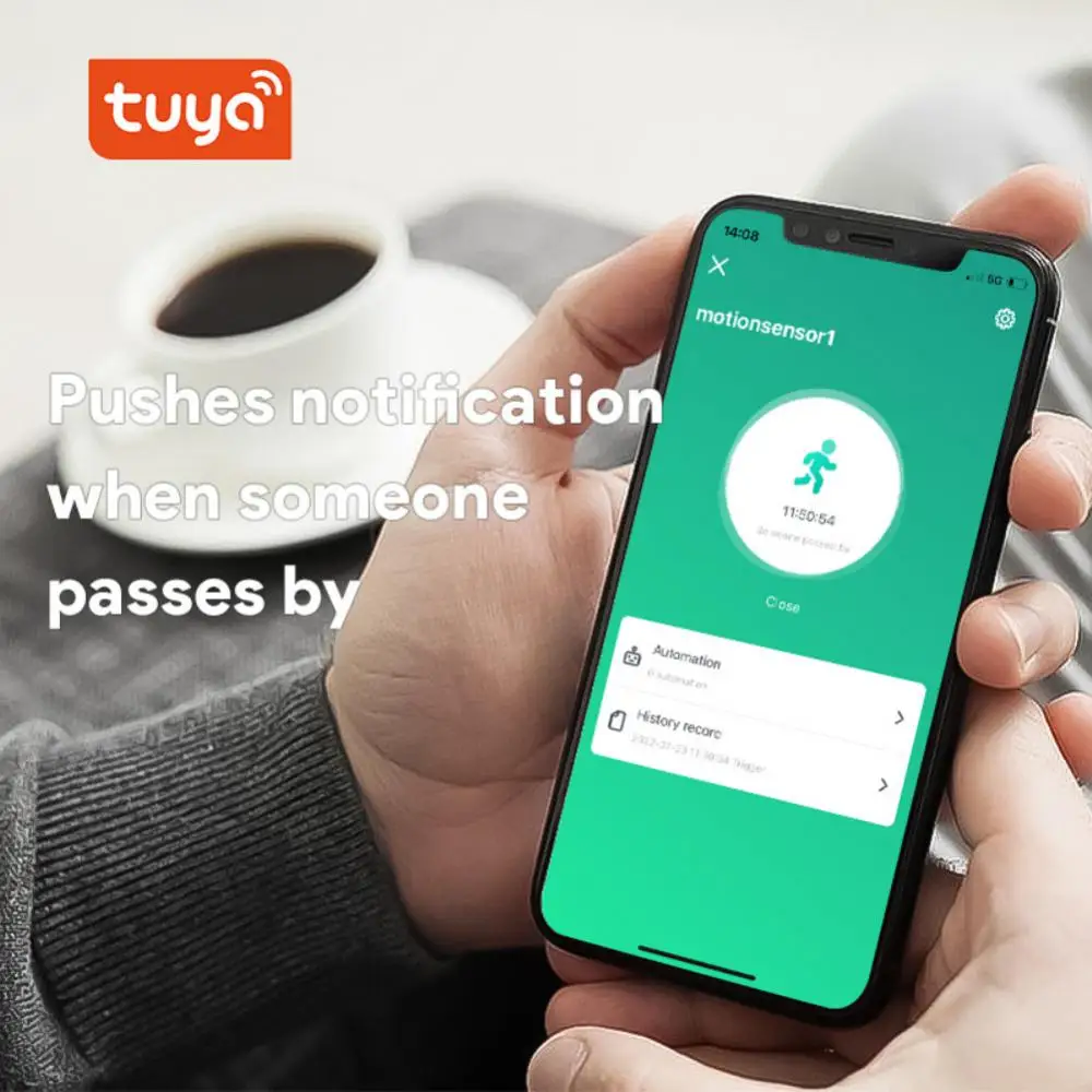 Датчик движения Tuya Alexa Zigbee Беспроводной сенсор для умного дома с Wi-Fi функцией