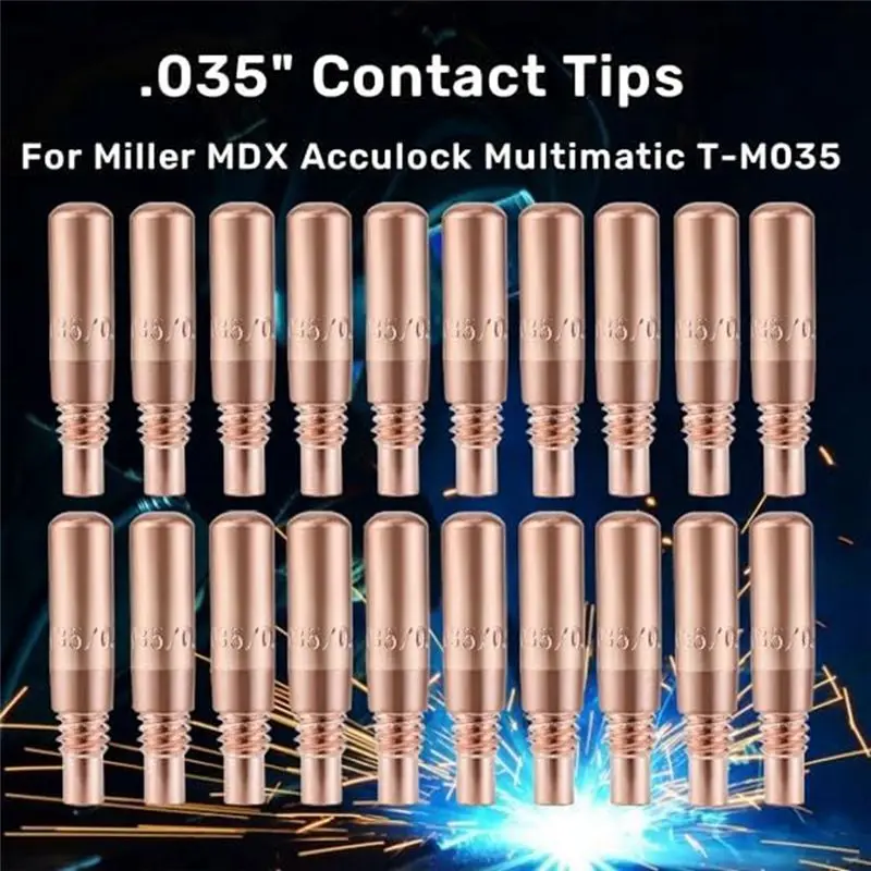 Фото Специальное предложение: Сварочные наконечники MIG 0,9 мм для горелок Miller MDX, совместимые с диффузорами Miller MDX D-M100, D-M250, T-M035. №3