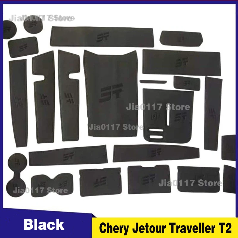 

Кожаный Противоскользящий коврик-подставка на дверь автомобиля с прорезями для ворот, подставки для чашек, коробка для хранения стаканов для Chery Jetour Traveler T2, коврик-подставка