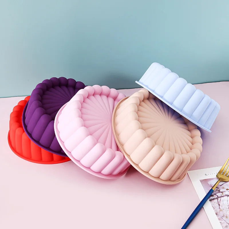 Силиконовая форма для торта Шарлотта многоразовая рифленая антипригарные