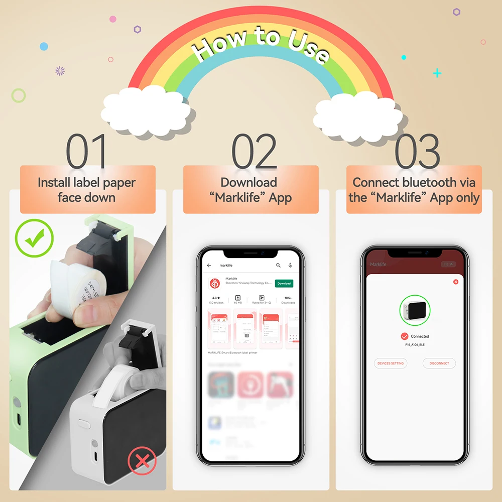 4/6 шт. водостойкая наклейка для этикеток P15 12 мм x 40 160 шт./рулон