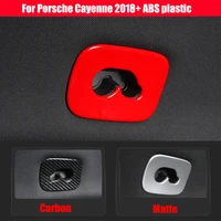 for porsche cayenne 2018 2019 2020 2021 2022 abs carbonred car rear upper hook panel frame decoration cover trim accessories