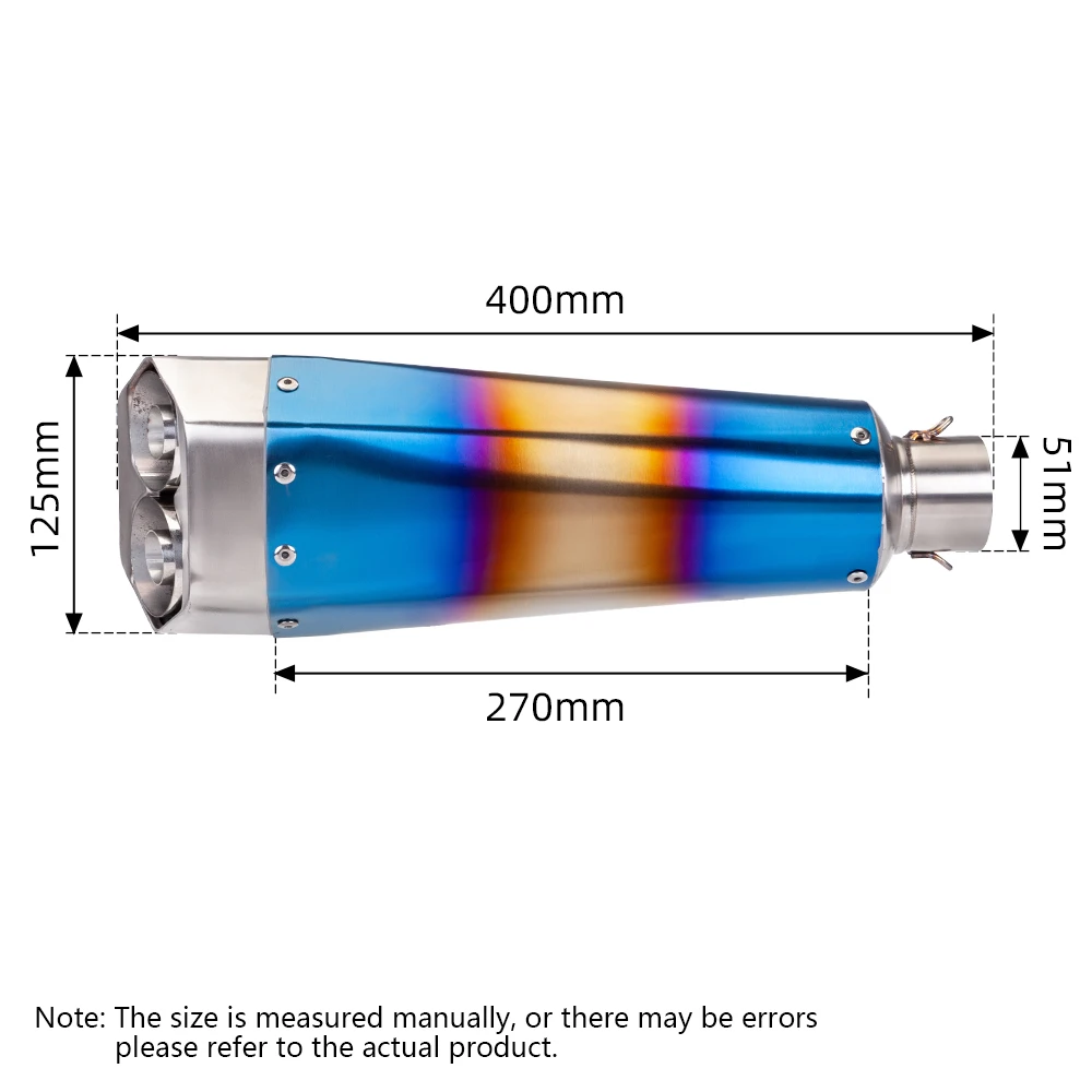 Выхлоп мотоцикла прямоугольный глушитель высокого объема модифицированный