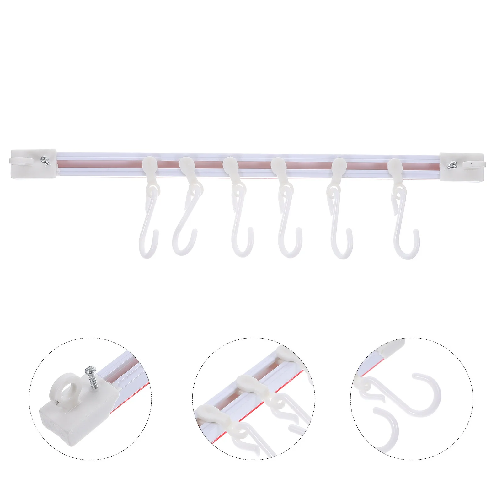 

Storage Hook Wall Hanging Stick Office Coat Umbrella Sliding Key Utensil Hanger