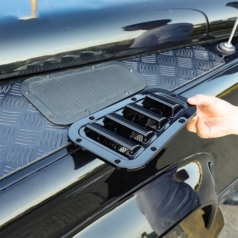 

Защитная крышка для передней капота автомобиля Land Rover, боковая обшивка, стальной воздухозаборник, Впускное отверстие, снежный чехол, автомобильные аксессуары