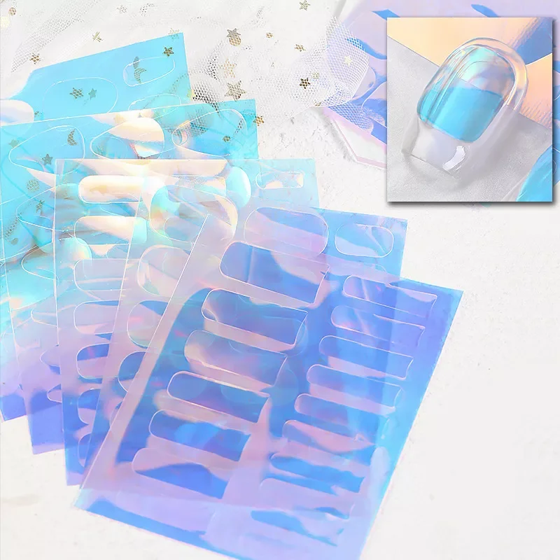 

Aurora Film Nail Glass Foil Stickers Sparkly Ice Cube Broken Paper Summer Cellophane Nails Decoration Wraps