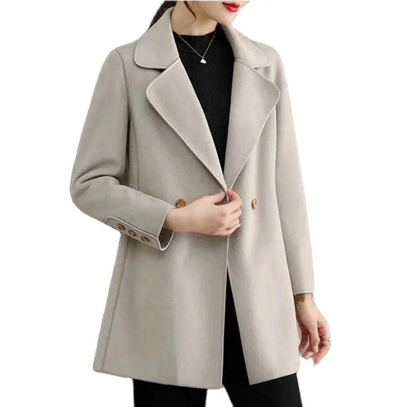 

Double-sided Woolen Coat In Autumn 2023 New Autumn And Winter Fashion Noble Woolen Coat For Middle-aged And Elderly WomenWomen's