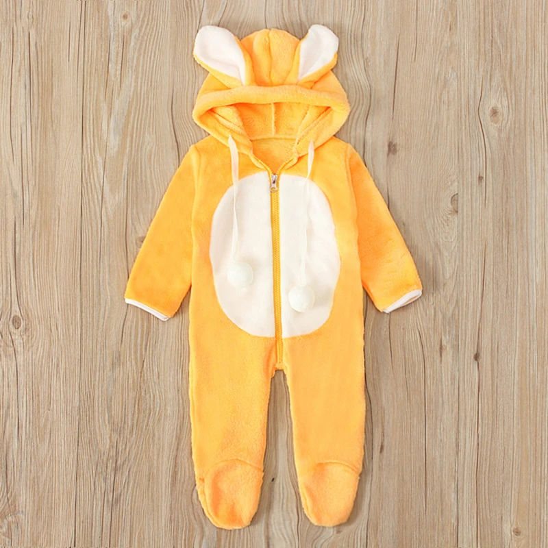 

Chirldrens' Jumpsuit Anime Onesie Baby Newborn Baby One-piece Romper Flannel Polyester Cartoon Fashion Animal Romper For 0-2Y