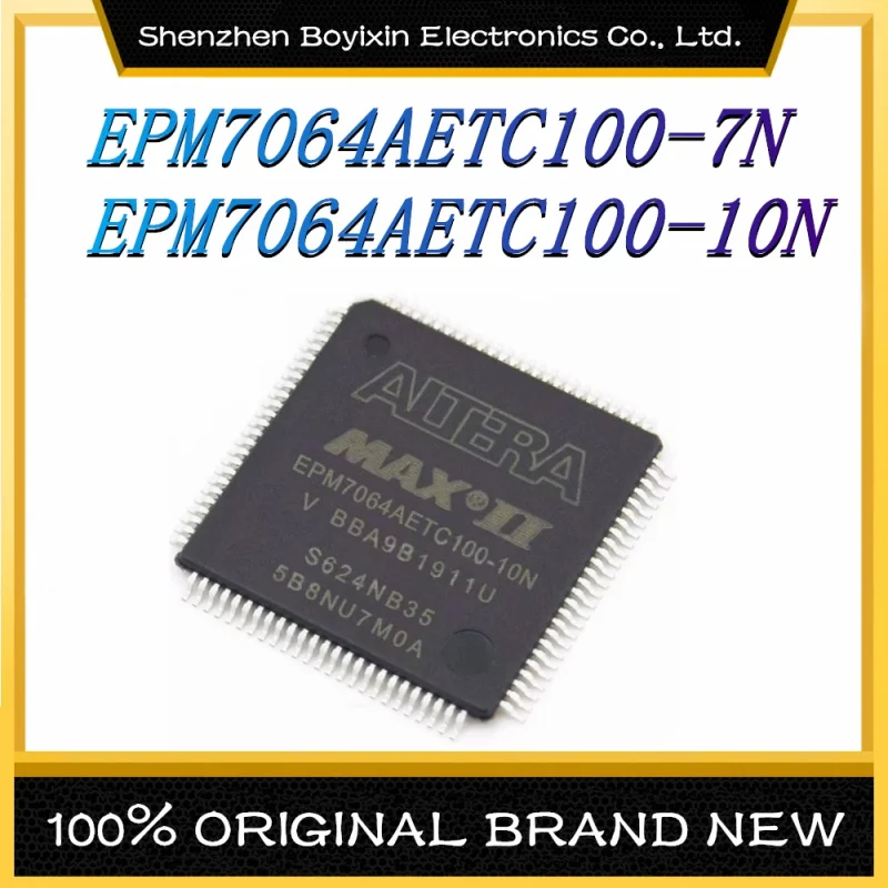 

EPM7064AETC100-7N EPM7064AETC100-10N Package: TQFP-100 Brand New Original Genuine Programmable Logic Device (CPLD/FPGA) IC Chip