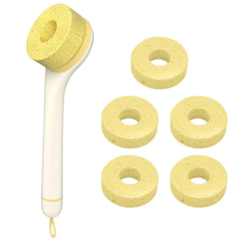 

Pot Brush Kitchen Dish Brush With Long Handle For Pot Quick Dry Strong Water Absorption Hangable Multifunctional Kitchen Gadgets