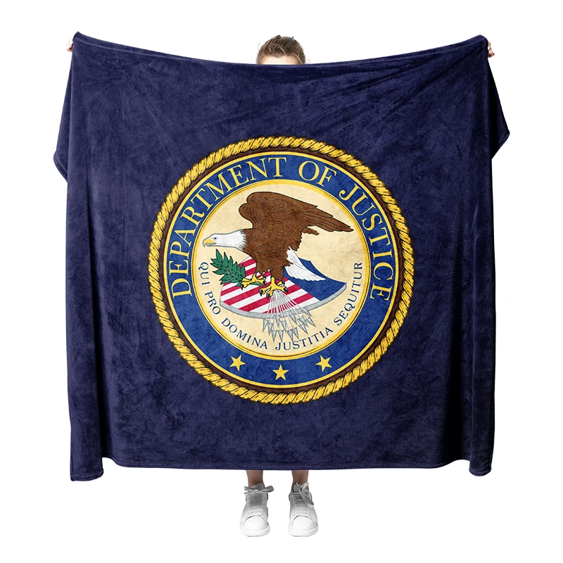 Фото Aertemisi Соединенные Штаты Департамент справедливости Doj Seal Одеяло для маленьких, средних и больших собак, кошек, щенков, котят, дивана, дивана, кровати, декор №1