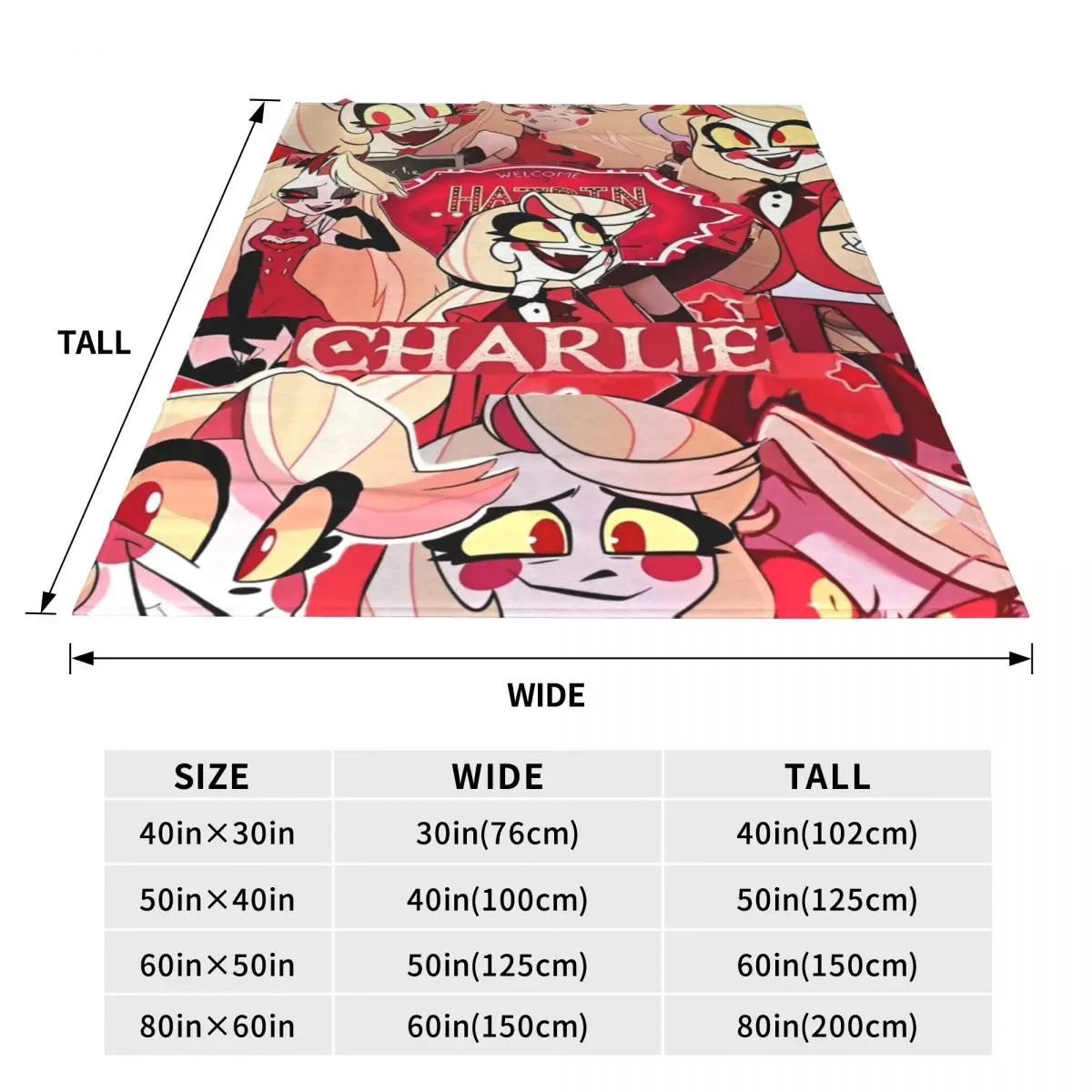 Черные комедийные шерстяные одеяла H-HazbinHotels музыкальные креативные пледы для