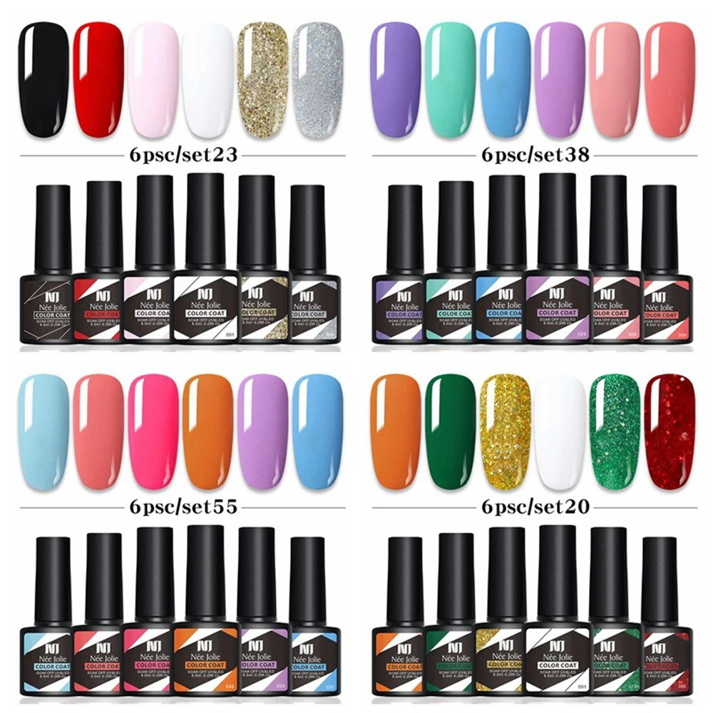 

Nee Jolie 6 Colors Nail Glue Set Nail Glue Phototherapy Nail Polish Glue Set Standard Logistics Free Shipping Wholesale