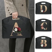2022 fashion briefcase laptop bag case for macbook air 13 trend handbags light business briefcase gold printing tote