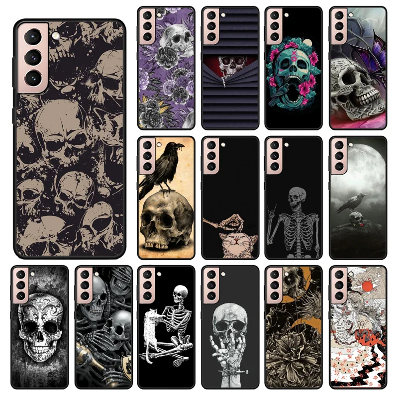 

Skull Bones Phone Case for Samsung Galaxy S22 S20 Ultra S20 S22 Plus S21 S10 S9 S8 Plus S10E S20 FE Funda Capa