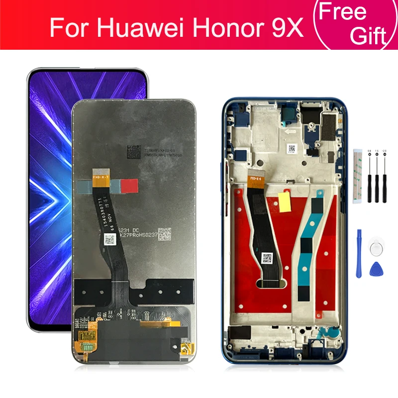 Купи Для Huawei Honor 9X LCD STK-LX1 P Smart Z дисплей сенсорный экран дигитайзер в сборе для Huawei Y9 Prime 2019 enjoy 10 + Замена за 1,751 рублей в магазине AliExpress