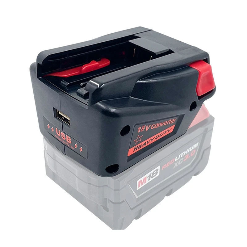 

Battery Adapter Converter With USB Port Charging For Mil-Waukee M&18 18V Li-Ion Battery To Mil-Waukee V18 48-11-1830