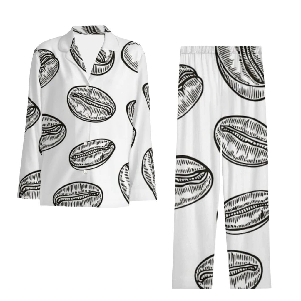 Белая пижама Coffee Beans выбранные узоры Minso милый стиль