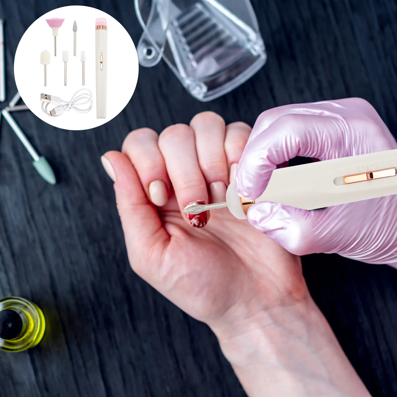 Набор инструментов для полировки ногтей электрический аппарат маникюра