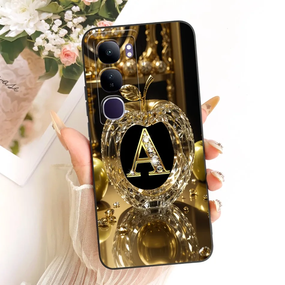 Фото Чехол для телефона Vivo V40 Lite (IDN) с надписью Crystal Crown, мягкий силиконовый чехол-желе для Vivo V40lite 4G 5G (IDN) V2417 №2