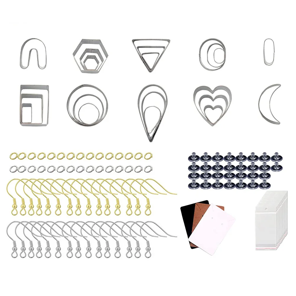 

1 Set Durable Clay Cutters Earring Making Tools Stainless Steel Cutter Molds DIY Tools