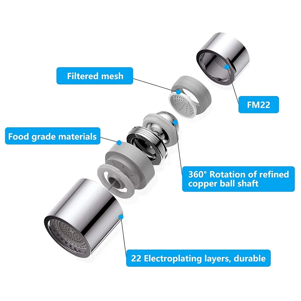 

Kitchen Tap Aerator Faucet Mixer Aerator Water Diffuser For Kitchen Bathroom Water Filter Nozzle Bubbler Water Faucet Attachment