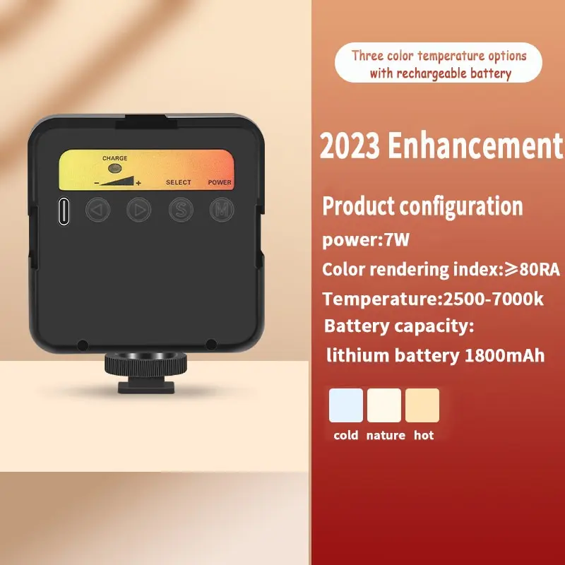 FORZAGO W45 RGB светодиодный освещение, видео, фото свет Магнитный Светодиодный свет камеры 2500-7000K 800LUX 1800mAh