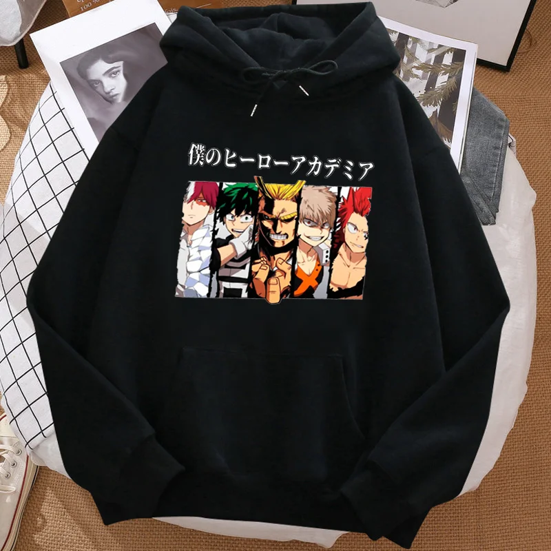 

my hero academia hoodies female hip hop grunge y2k aesthetic female sweatshirts hoody graphic