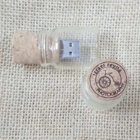 10 шт./лот USB 2.0 флэш-накопители 128 ГБ 64 ГБ бесплатный индивидуальный логотип стеклянная бутылка для дрейфа с пробковым накопителем 32 ГБ 16 ГБ свадебный подарок U диск